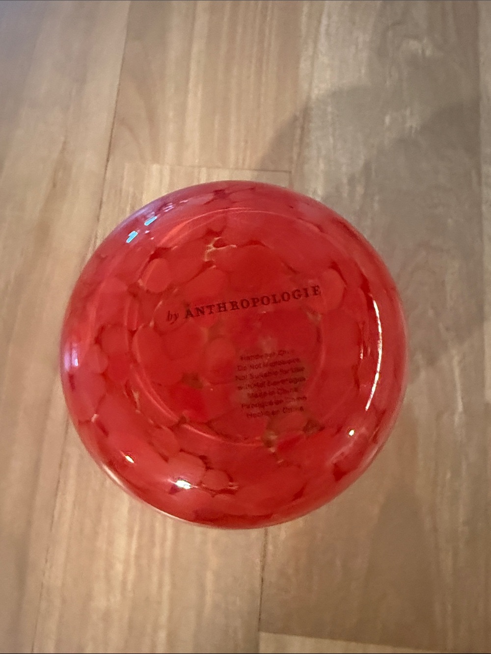 Anthropologie Red Glass Football Tumbler Set - Picture 3 of 3